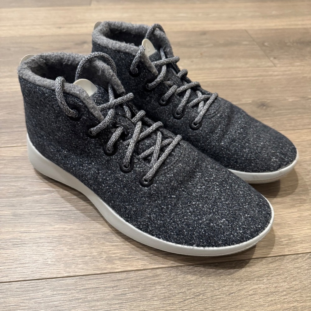 Allbirds Wool Runner Mizzle Mens 10 Charcoal Grey Water Repellent Mid Sneakers